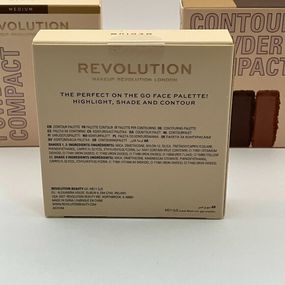 Makeup Revolution Contour Face Powder Compact Medium 0.24 OZ Pack Of 3 Pieces - Picture 3 of 6